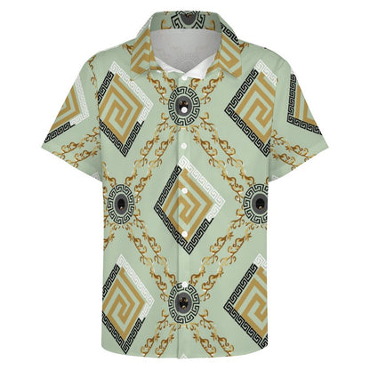 Men's Fashion Casual Printed Short Sleeve Shirts 2306101331