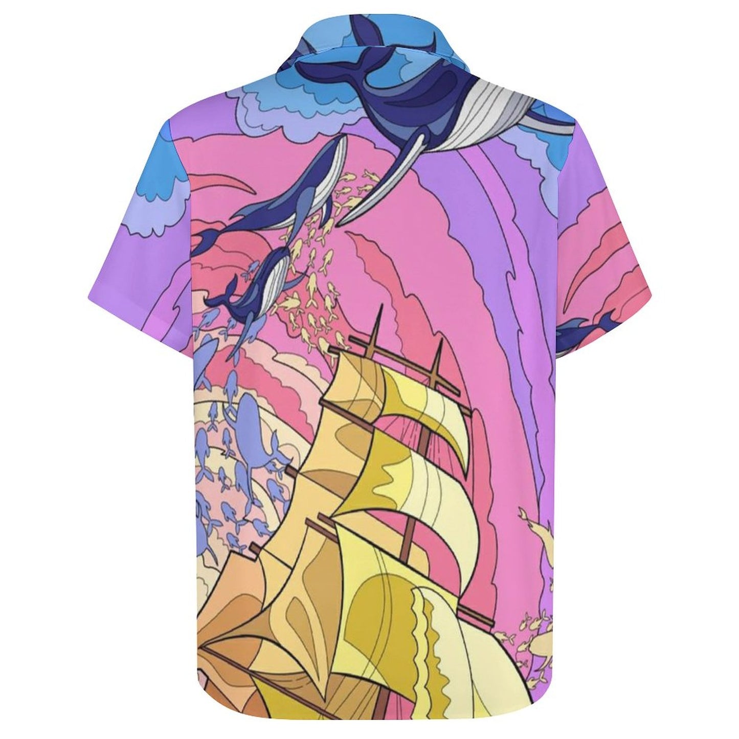 Men's Hawaiian Print Resort Shirt 2305101673