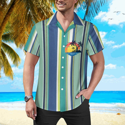 Men's Hawaiian Print Casual Shirt 2304104643