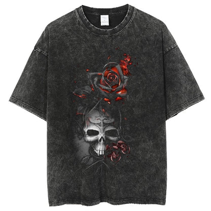 Unisex Vintage Solid Wash T-Shirts 2305104080