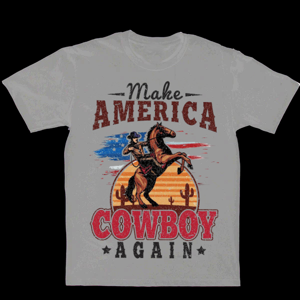 Cowboys Men's Casual Printed T-Shirt
