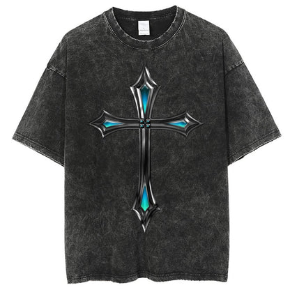 Unisex Vintage Solid Wash T-Shirts 2305103944