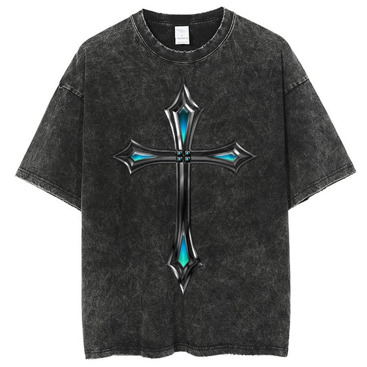 Unisex Vintage Solid Wash T-Shirts 2305103944