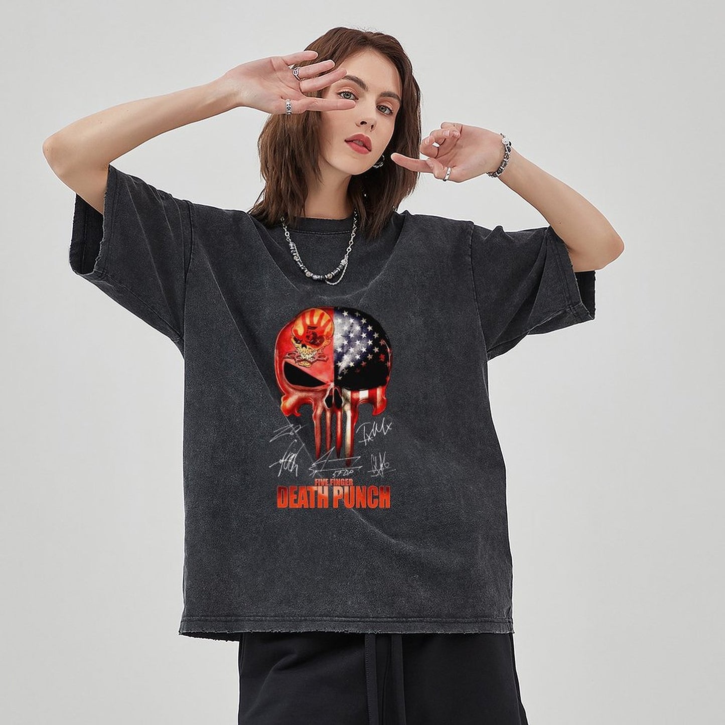 Unisex Vintage Solid Wash T-Shirts 2305104067