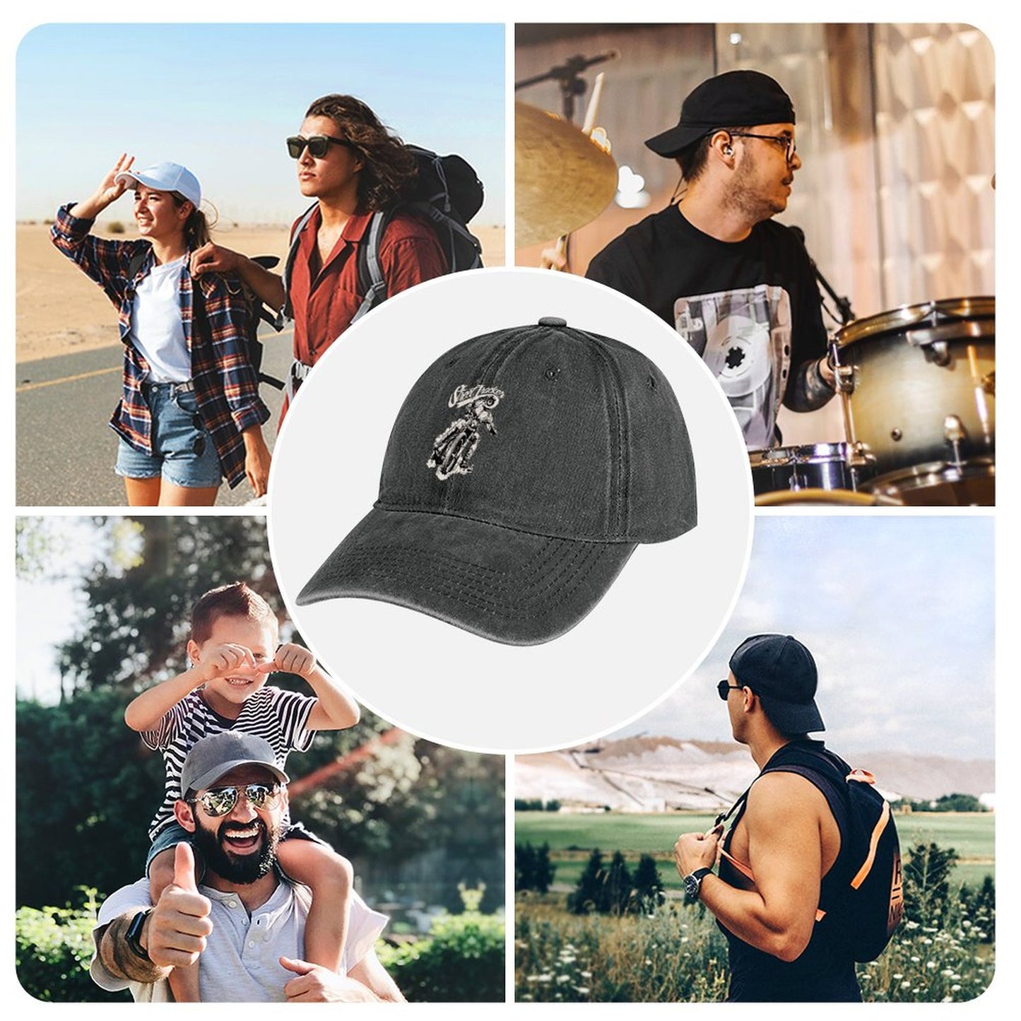 JOC Washed Denim Baseball Cap 2305101902