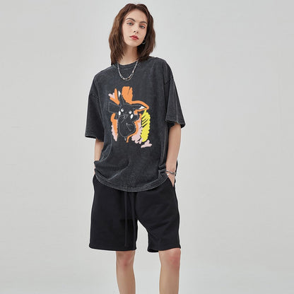 Unisex Vintage Solid Wash T-Shirts 2305103528