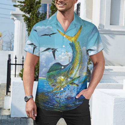 Men Hawaiian Casual Short Sleeve Shirt 2305106550
