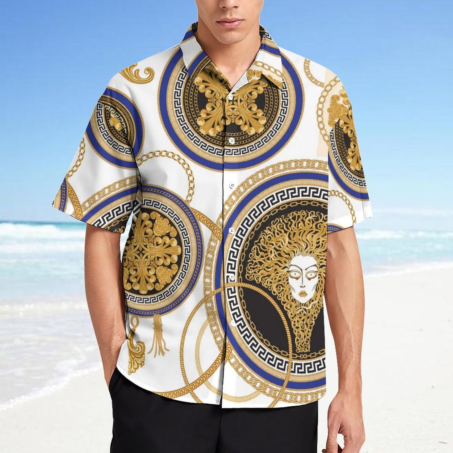 Men's Fashion Casual Printed Short Sleeve Shirts 2306100452
