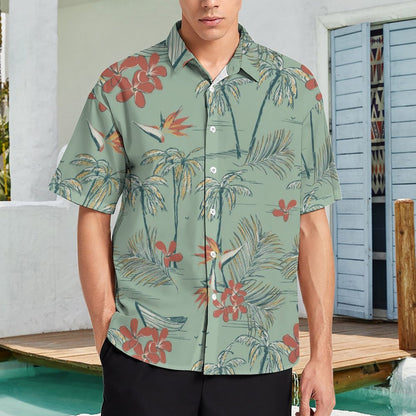 Men's Hawaiian Print Resort Shirt 2305106121