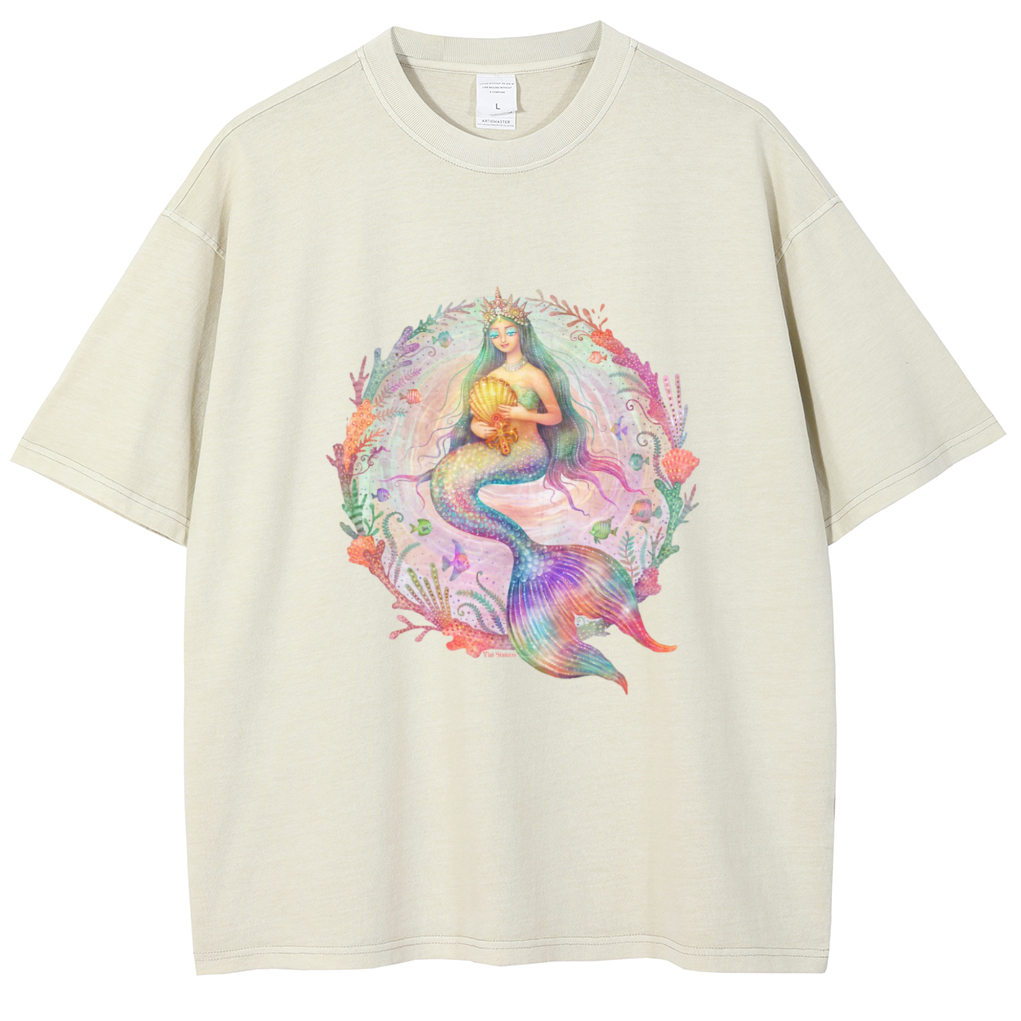 Mens Cotton Wash Solid T-Shirts Oversized Unisex Short Sleeve Streetwear Rap Hip Hop Basic Tee Tops