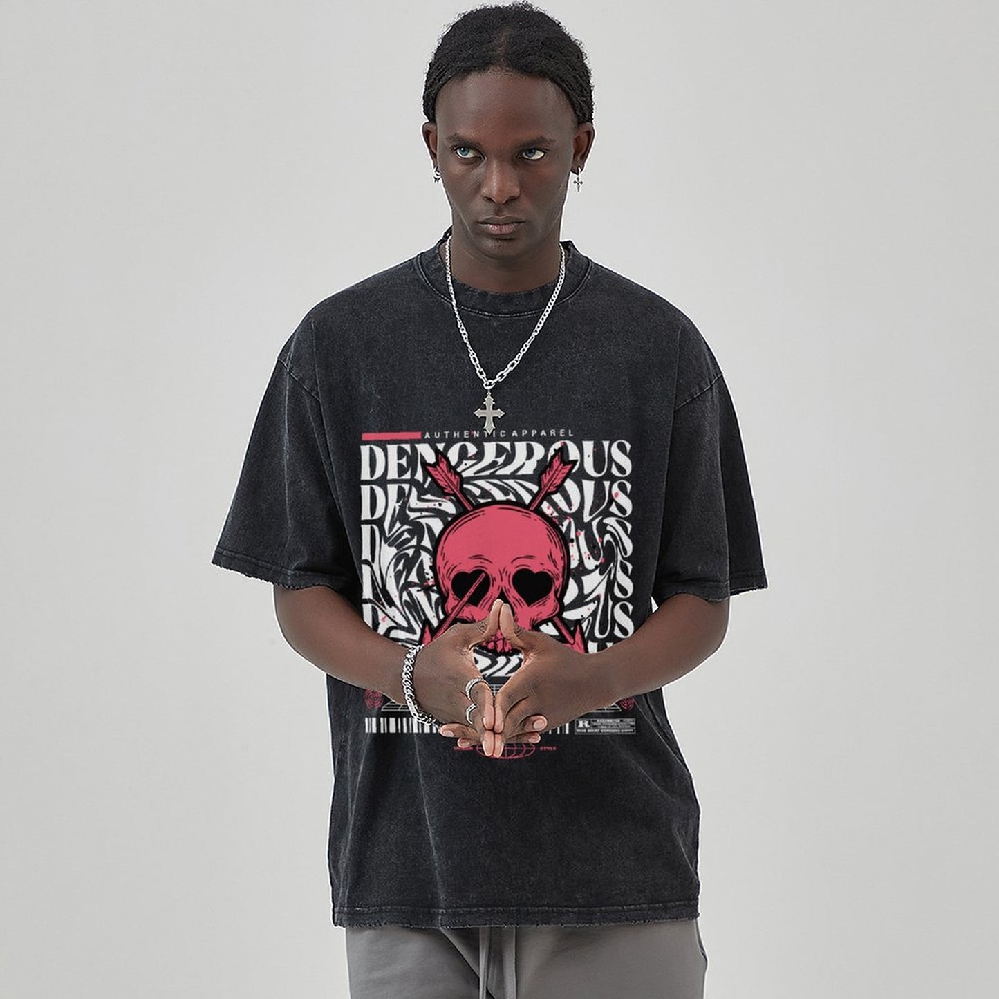 Unisex Vintage Solid Wash T-Shirts 2305102861