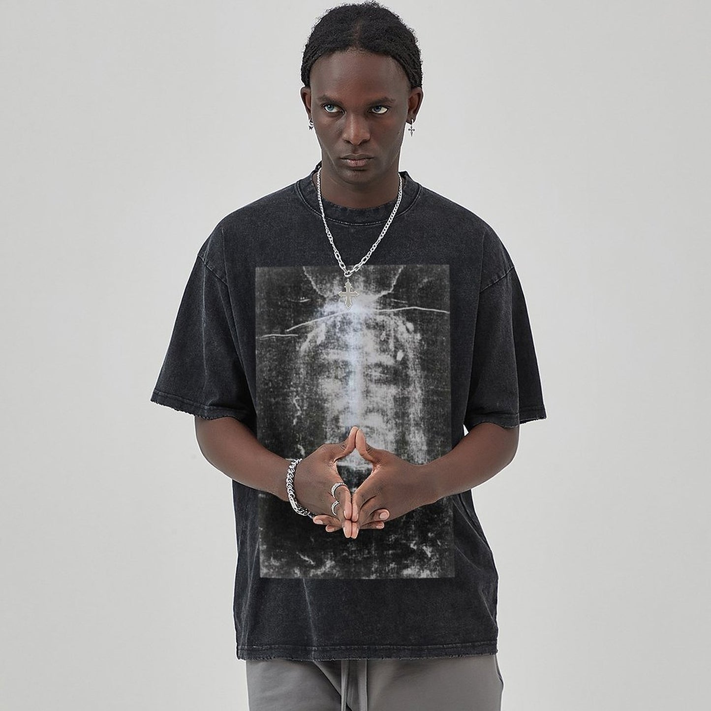 Unisex Vintage Solid Wash T-Shirts 2305103961