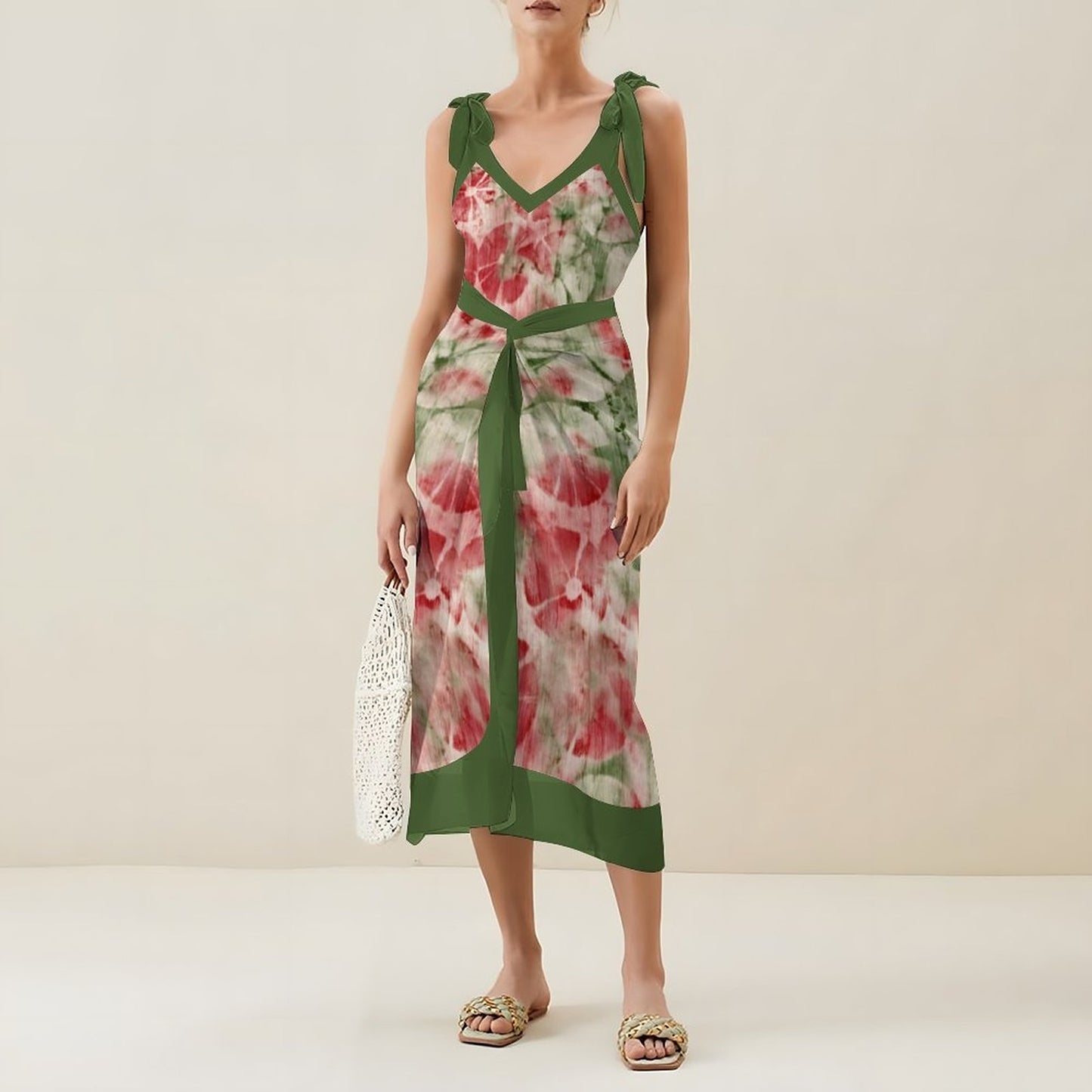 Casual Printed One-Piece Swimsuit And Cover Up 2305104034