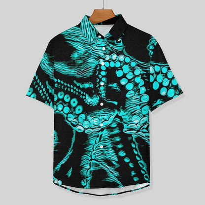 Men's Octopus Painted Print Vacation Hawaiian Shirt 2305106284