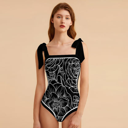 Fashion Printed One Piece Swimsuit And Cover Up 2305106478