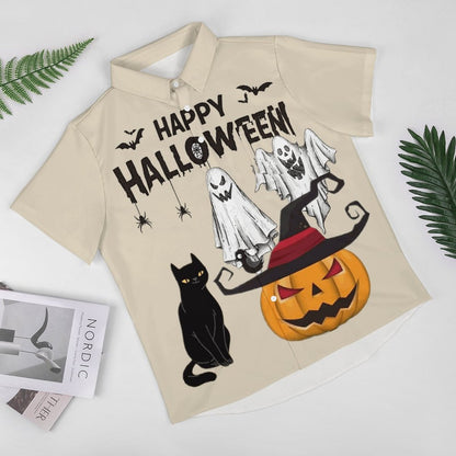 Men's Hawaiian Halloween Print Holiday Shirt 2306101928