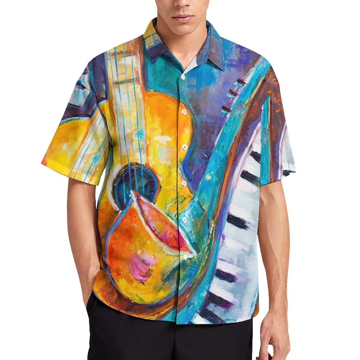 Men's Hawaiian Print Resort Shirt 2305102018