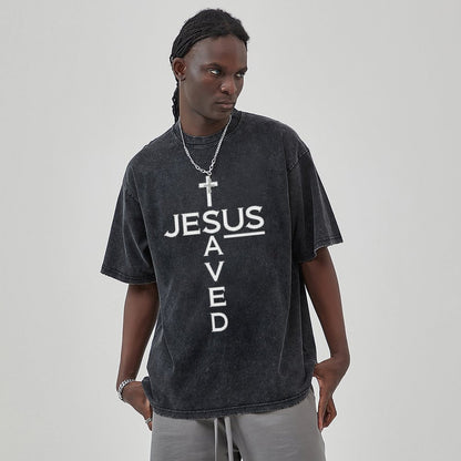 Unisex Vintage Solid Wash T-Shirts 2305103957
