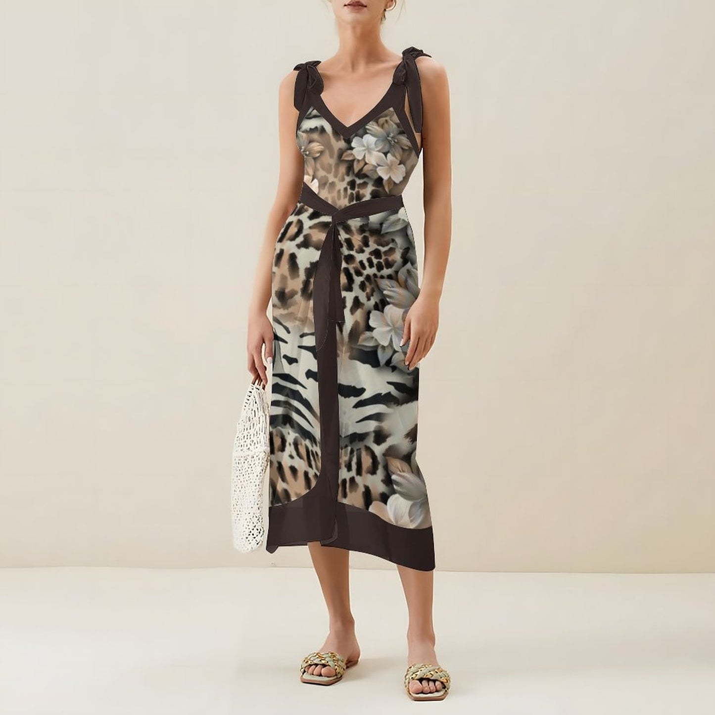 Casual Printed One-Piece Swimsuit And Cover Up 2305102416
