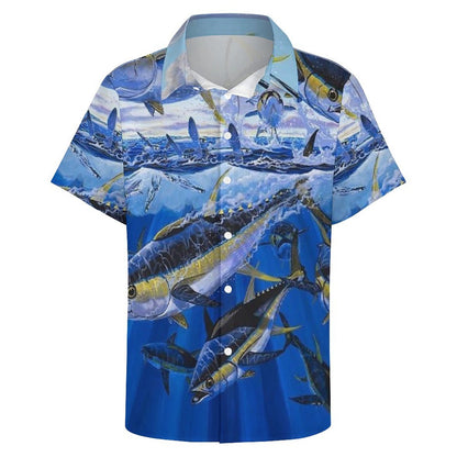 Men's Fashion Casual Printed Short Sleeve Shirts 2306101864