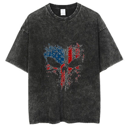 Unisex Vintage Solid Wash T-Shirts 2305104095