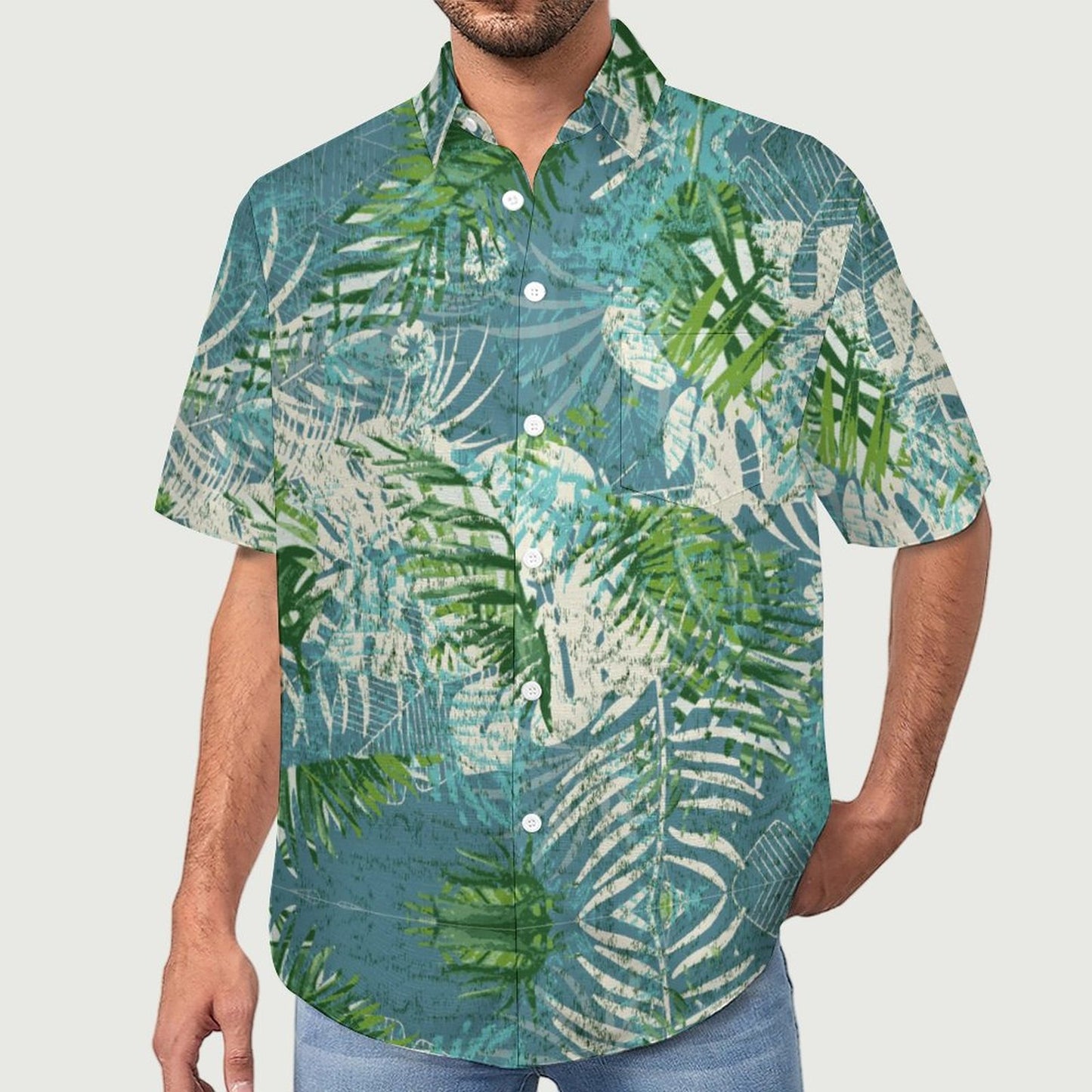 Men's Hawaiian Casual Short Sleeve Shirt 2305106118
