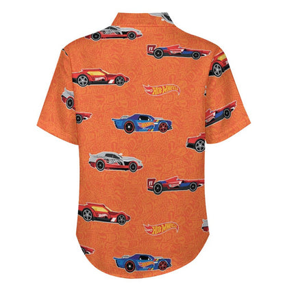 Men's Painted Car Print Vacation Hawaiian Shirt