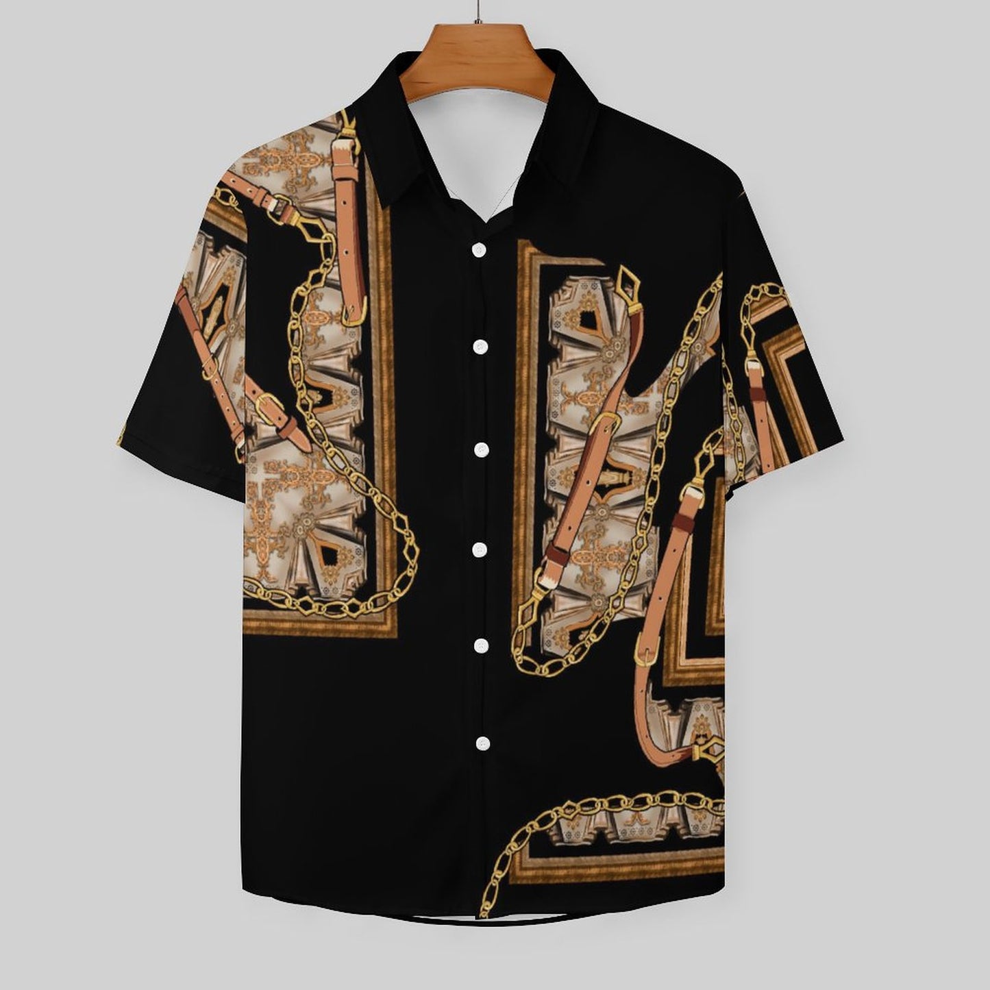 Men's Fashion Casual Printed Short Sleeve Shirts 2306100786