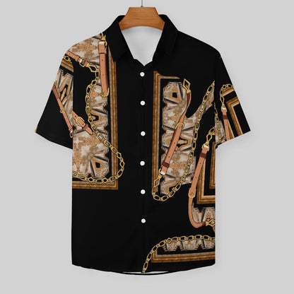 Men's Fashion Casual Printed Short Sleeve Shirts 2306100786