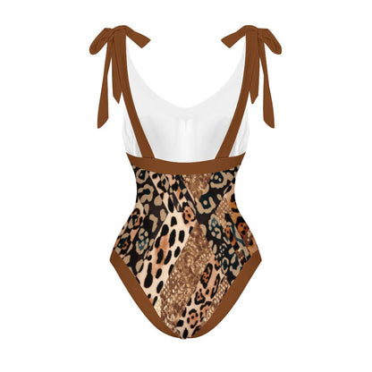 Casual Printed One-Piece Swimsuit And Cover Up 2305102691