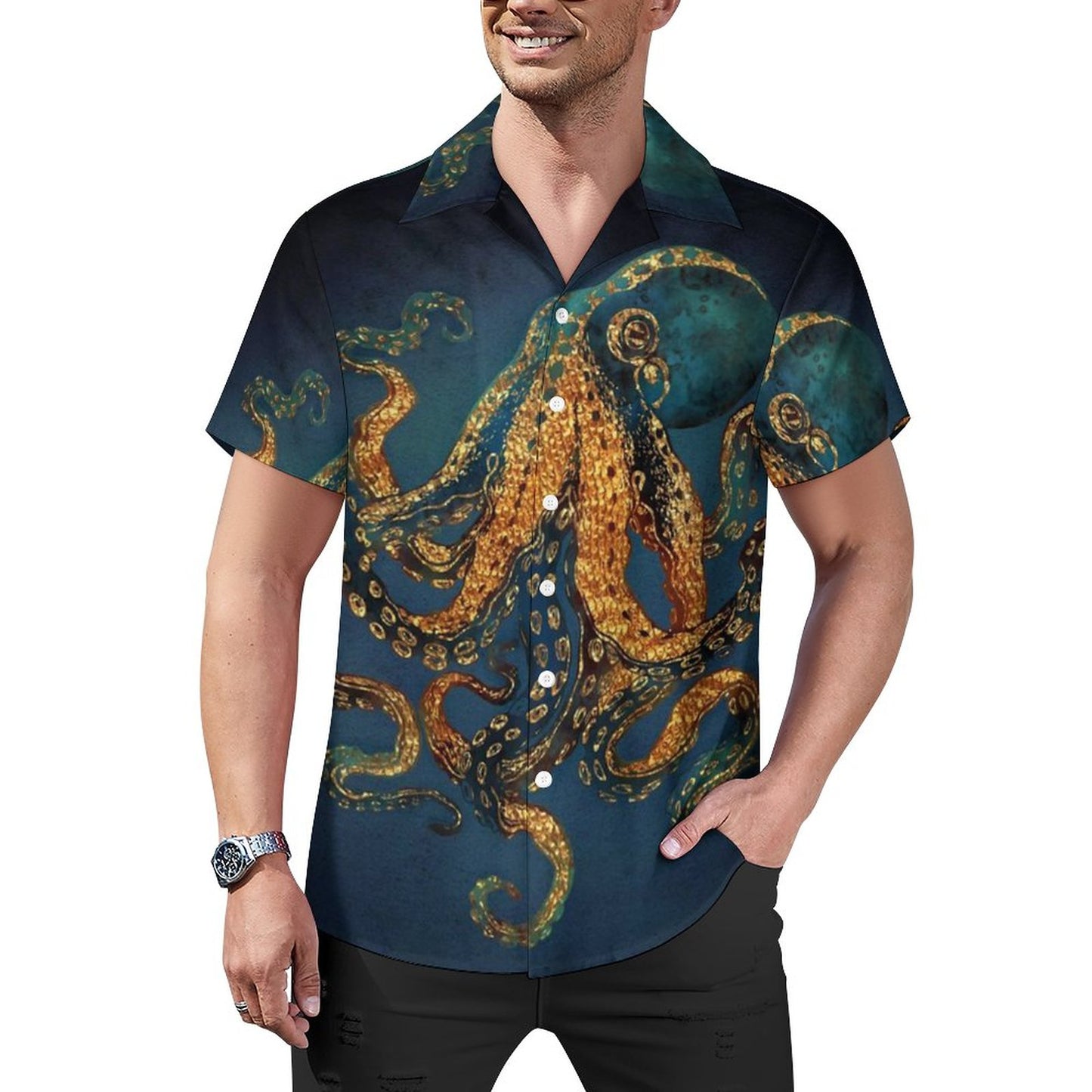 Men's Hawaiian Print Casual Shirt 2304108699