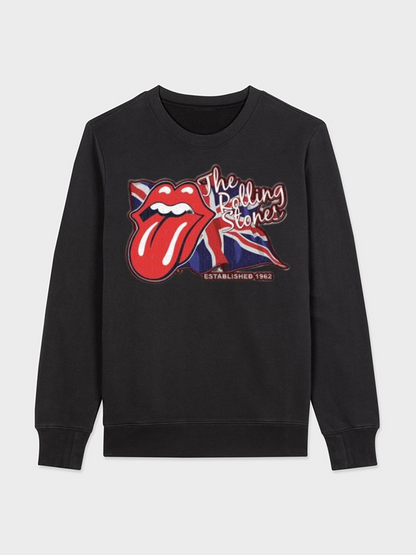 Unisex Round Neck Casual Printed Long Sleeve Sweatshirt