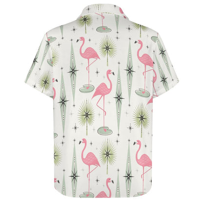 Men's Hawaiian Flamingo Print Vacation Shirt 2306101860