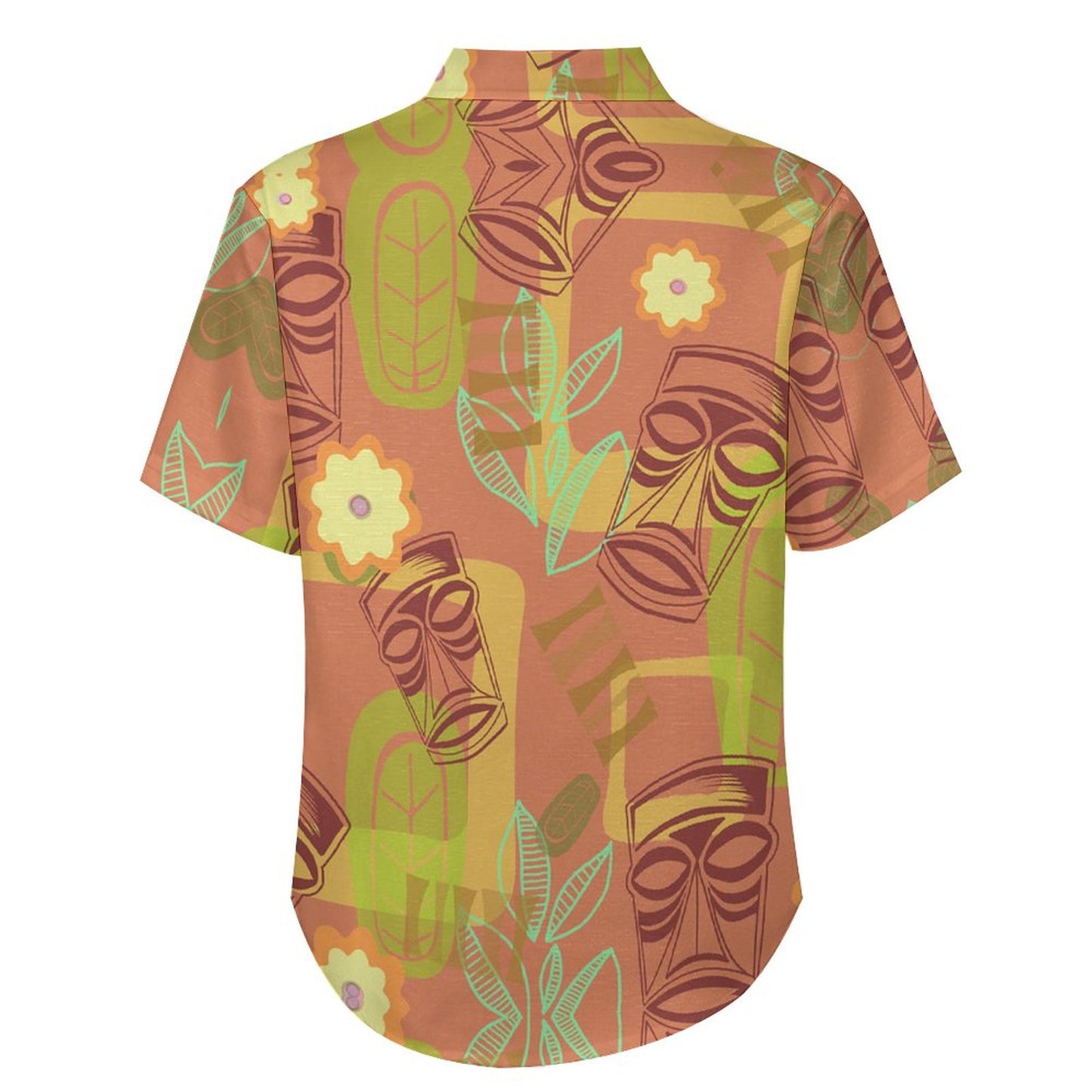 Tiki Chest Pocket Short Sleeve Hawaiian Shirt 2306100692