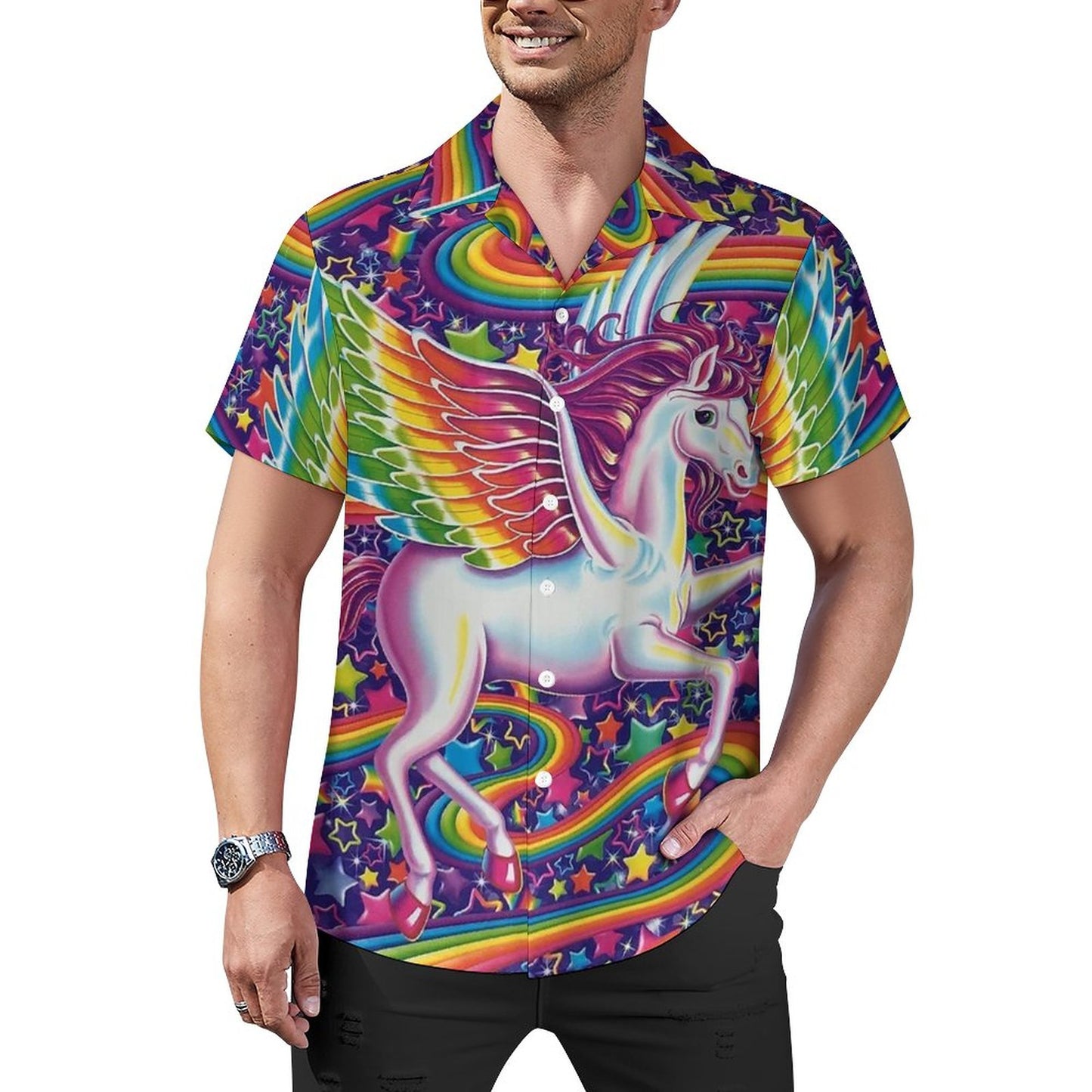 Men Hawaiian Casual Short Sleeve Shirt 2305106548