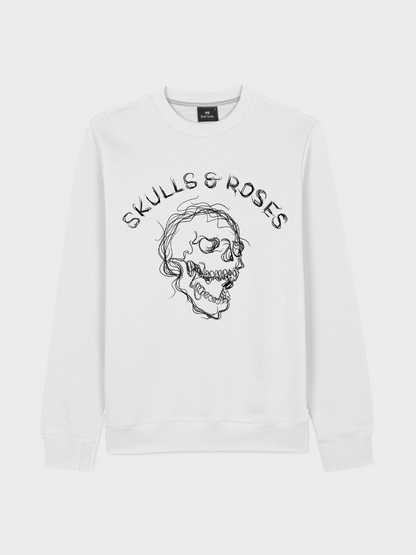 Men's Skeleton Round Neck Casual Printed Long Sleeve Sweatshirt