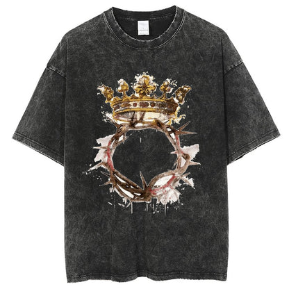 Unisex Vintage Solid Wash T-Shirts 2305103947