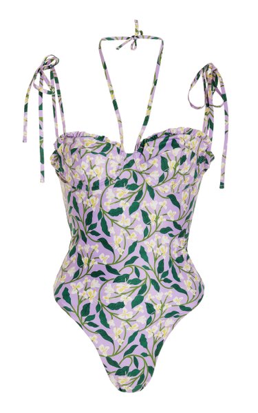 Fashion Floral One Piece Swimsuit and Cover Up
