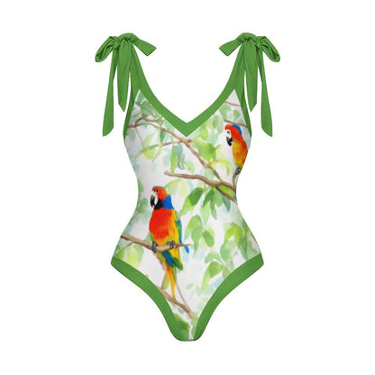 Casual Printed One-Piece Swimsuit And Cover Up 2305102391