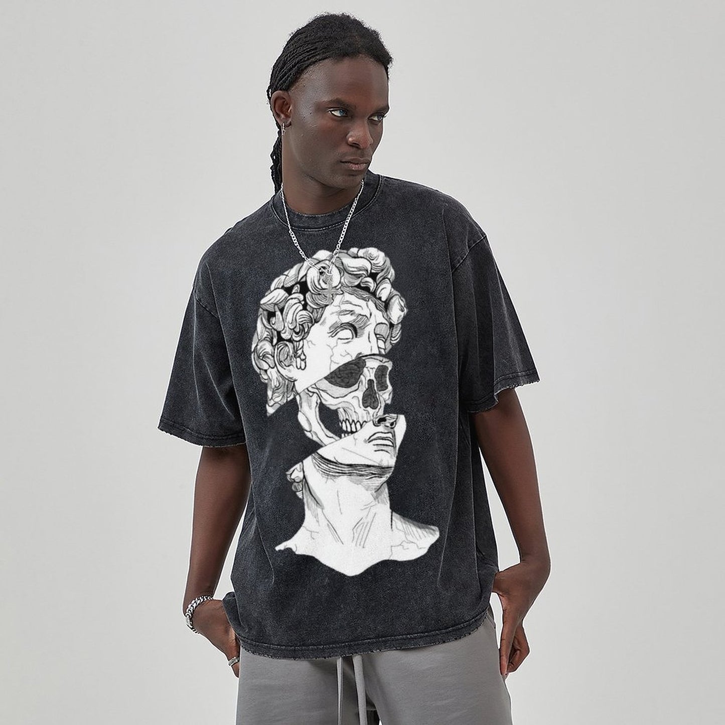 Unisex Vintage Solid Wash T-Shirts 2305101594