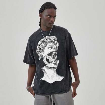 Unisex Vintage Solid Wash T-Shirts 2305101594
