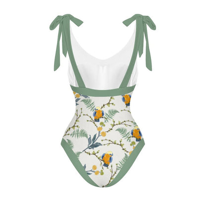 Casual Printed One Piece Swimsuit And Cover Up 2305105883
