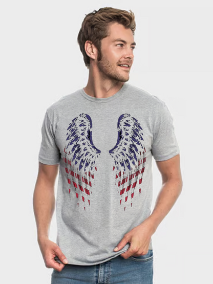 Men's Casual Printed Round Neck Short Sleeve T-Shirt