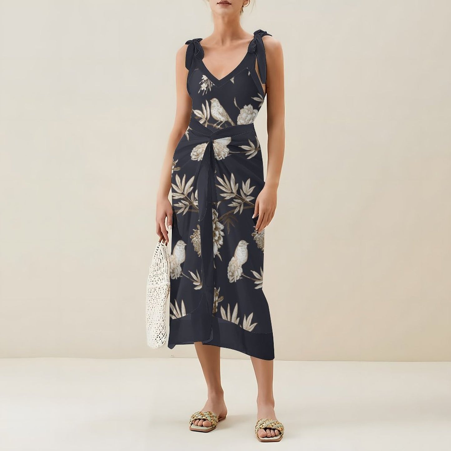 Casual Printed One-Piece Swimsuit And Cover Up 2305102754