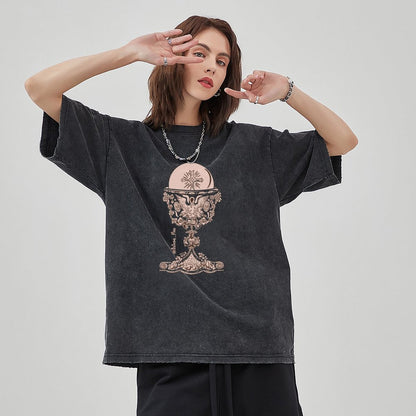 Unisex Vintage Solid Wash T-Shirts 2305103968