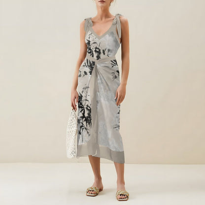 Casual Printed One-Piece Swimsuit And Cover Up 2305102606