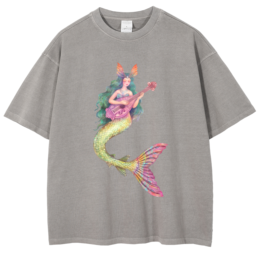 Mens Cotton Wash Solid T-Shirts Oversized Unisex Short Sleeve Streetwear Rap Hip Hop Basic Tee Tops