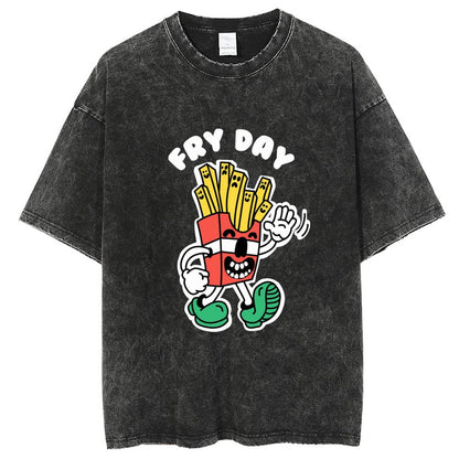 Unisex Vintage Solid Wash T-Shirts 2305103535