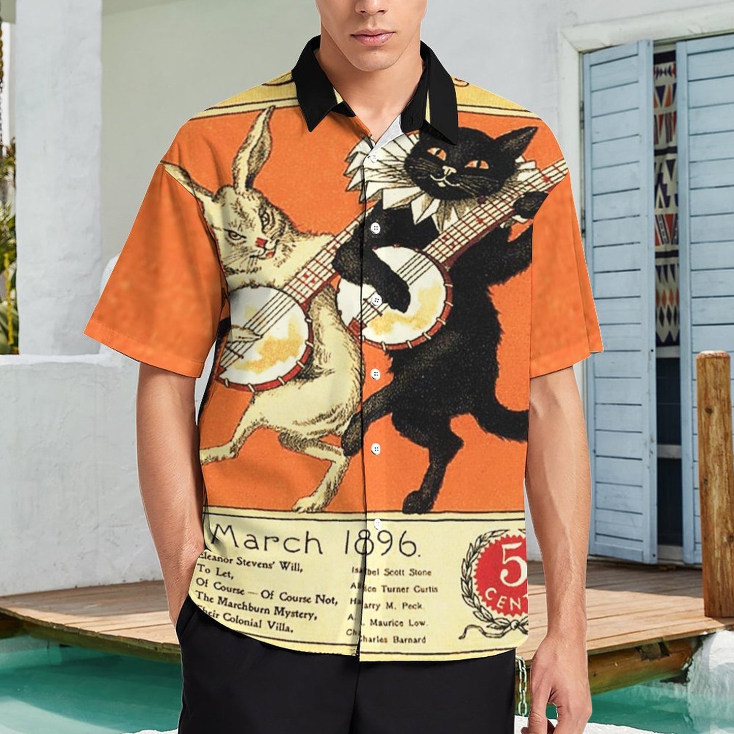Men's Fashion Casual Printed Short Sleeve Shirts 2306105167