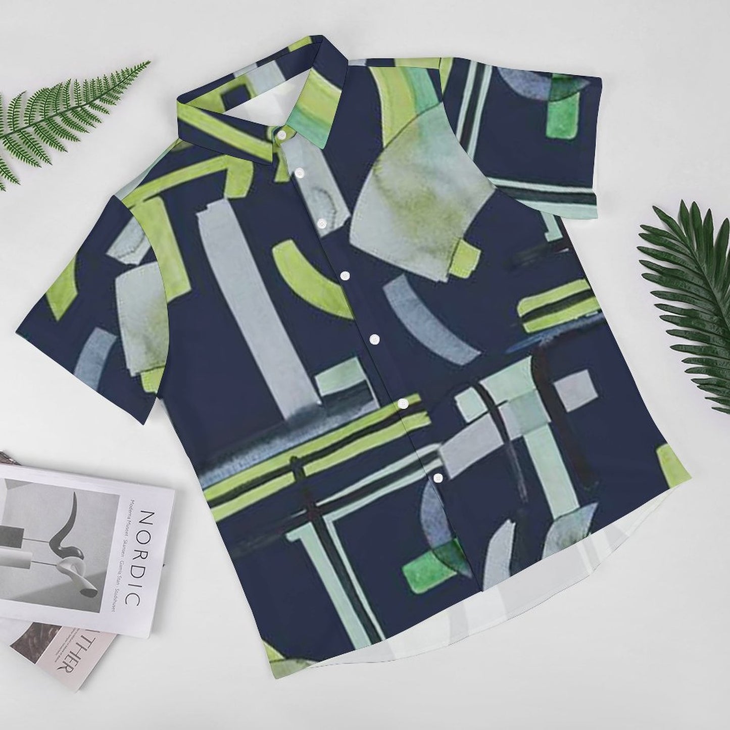 Men's Fashion Casual Printed Short Sleeve Shirts 2305107113